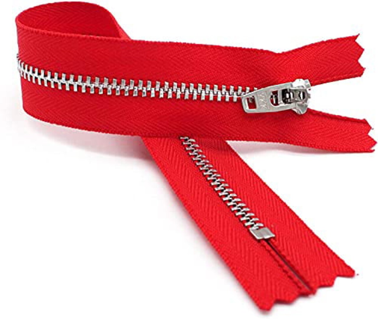 #4.5 Aluminum Jeans/Pants Atom Red Medium Weight YKK Zippers - Color: Atom Red #820 - Choose Your Length - Made in The United States (1 Zipper Per Pack) (8" Inches)